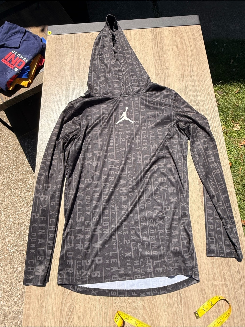 Jordan Black Hoodie with Light Gray Lining
